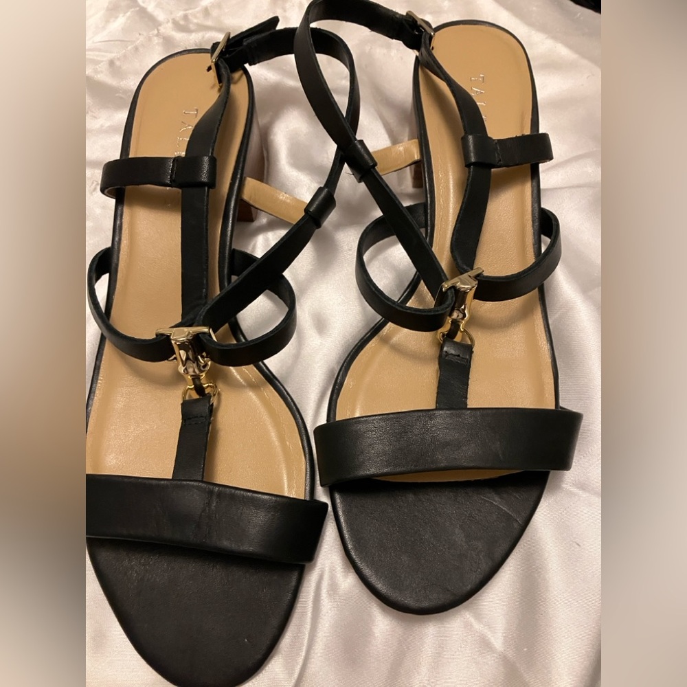 Talbots Black Strappy Sandals